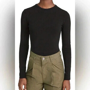Madewell | Black Crewneck Long Sleeve Body Suit, NWT